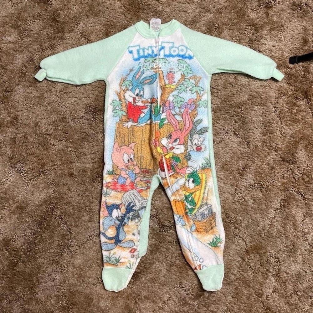 Vintage Tiny Toon Sears Kids Youth Adventures Pajama Onesie Size 18 Months